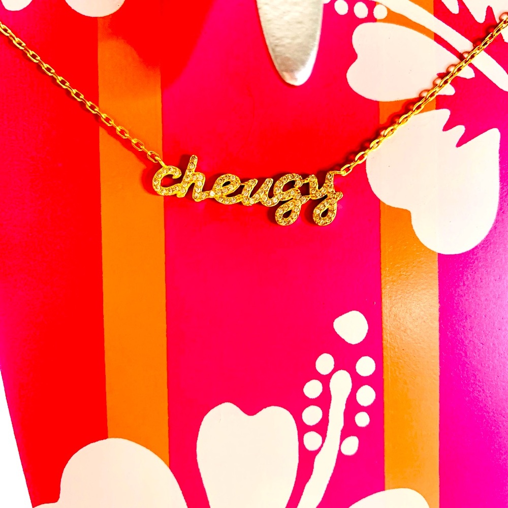 *new* 18k Vermeil CHEUGY nameplate necklace. 16"